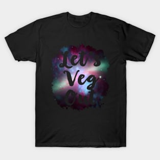 Let's Veg Out Funny 80's Design T-Shirt